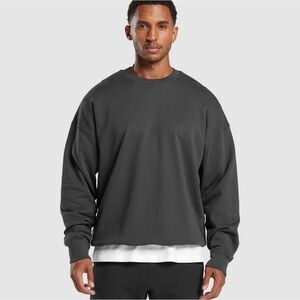 Gymshark Rest Day Essential Crew Size M Onyx Grey NWT in Packaging